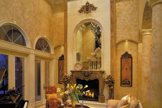 Interior - Family Room for Mediterranean House Plan #930-355 - 6 bed, 4.5 bath