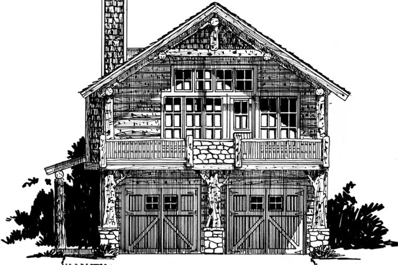 Architectural House Design - Exterior - Front Elevation 5 for Country House Plan #942-20 - 1 bed, 1 bath