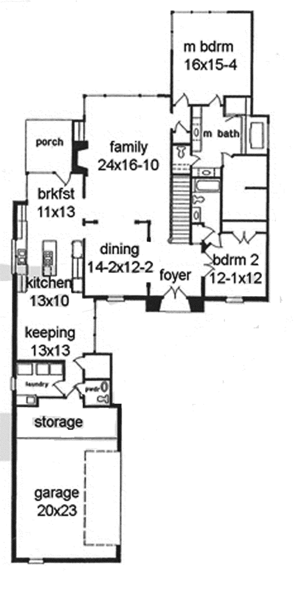 Dream House Plan - Country Floor Plan - Main Floor Plan #301-134