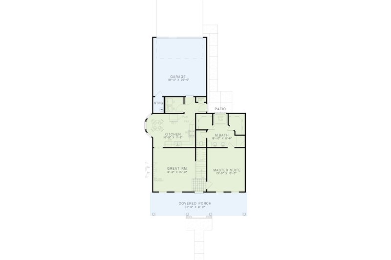 Dream House Plan - Floor Plan - Main Floor for Traditional House Plan #17-216 - 3 bed, 2 bath