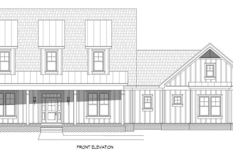 House Plan Design - Exterior - Front Elevation 4 for Farmhouse House Plan #932-709 - 4 bed, 3 bath