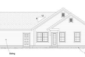 Exterior - Rear Elevation for Cottage House Plan #513-2093 - 3 bed, 2 bath