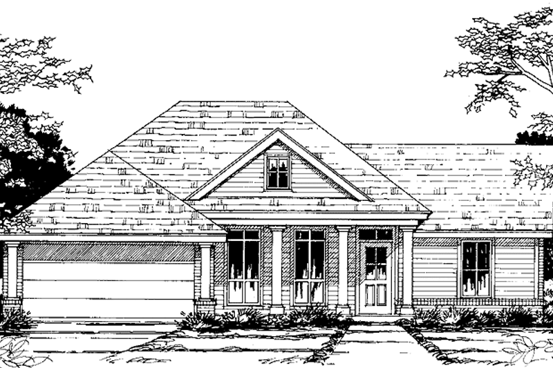 House Blueprint - Craftsman Exterior - Front Elevation Plan #472-23