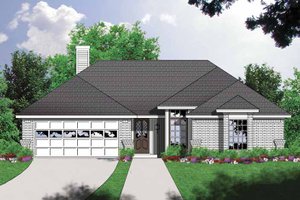 Dream House Plan - Ranch Exterior - Front Elevation Plan #40-453