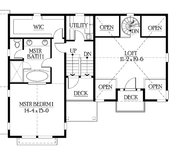 House Plan Design - Craftsman Floor Plan - Upper Floor Plan #132-276