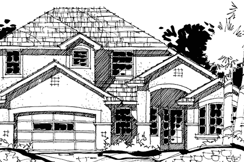 Home Plan - Mediterranean Exterior - Front Elevation Plan #1007-31