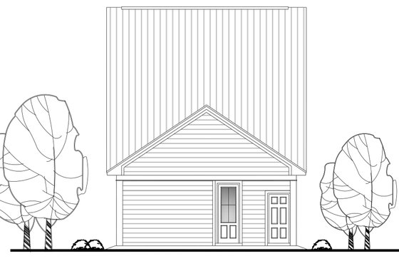 Exterior - Rear Elevation for Cottage House Plan #430-115 - 4 bed, 2.5 bath