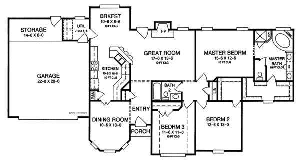 Dream House Plan - European Floor Plan - Main Floor Plan #952-60
