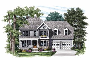 Colonial Exterior - Front Elevation Plan #927-715