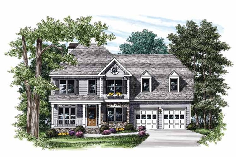 Architectural House Design - Colonial Exterior - Front Elevation Plan #927-715
