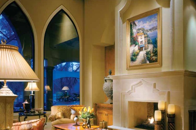 Home Plan - Interior - Family Room for Mediterranean House Plan #930-98 - 4 bed, 4.5 bath
