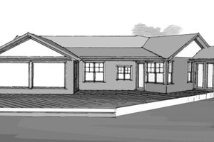 Exterior - Rear Elevation for Craftsman House Plan #1101-3 - 4 bed, 3.5 bath
