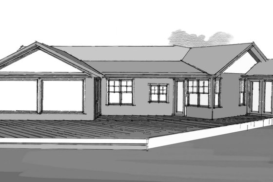 Exterior - Rear Elevation for Craftsman House Plan #1101-3 - 4 bed, 3.5 bath