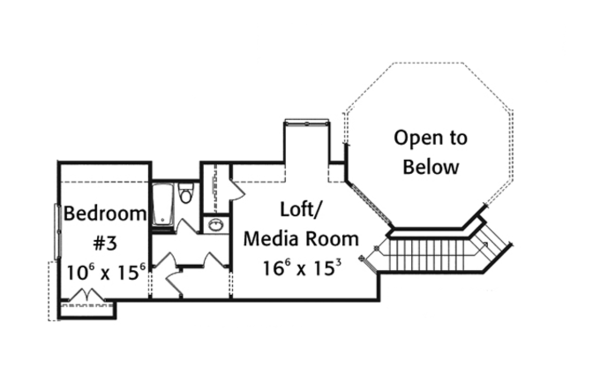House Plan Design - Country Floor Plan - Upper Floor Plan #429-368