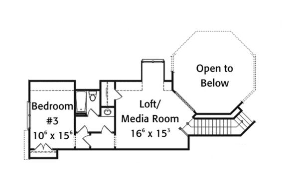 Architectural House Design - Country Floor Plan - Upper Floor Plan #429-368