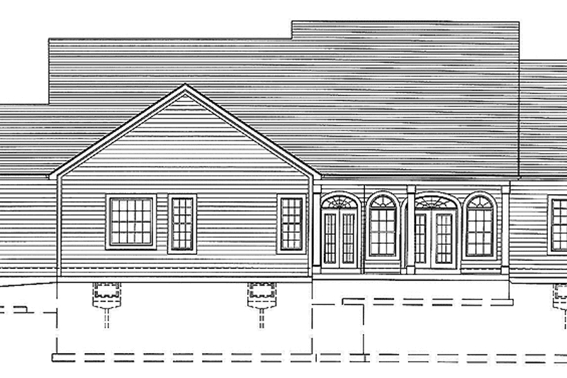 Home Plan - Exterior - Rear Elevation for Country House Plan #46-778 - 3 bed, 2 bath