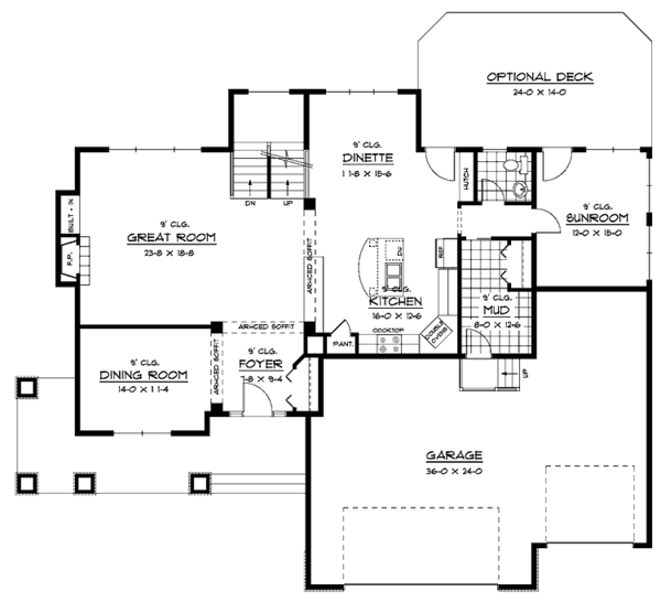 Home Plan - European Floor Plan - Main Floor Plan #51-647