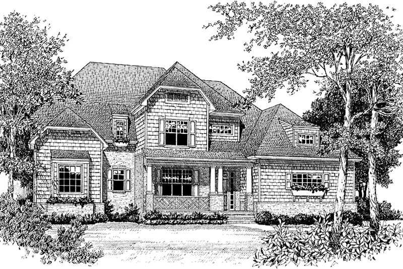 Dream House Plan - Exterior - Front Elevation 3 for Craftsman House Plan #453-302 - 5 bed, 3.5 bath