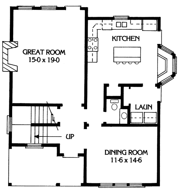 House Design - Victorian Floor Plan - Main Floor Plan #1014-13