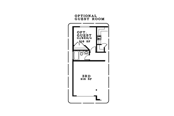 Floor Plan - Other Floor for Craftsman House Plan #943-29 - 3 bed, 2.5 bath
