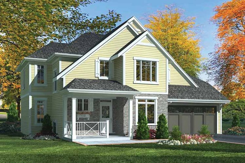 Home Plan - Country Exterior - Front Elevation Plan #46-801