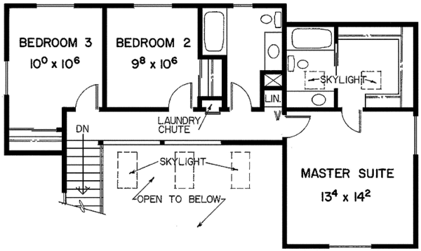 Home Plan - Contemporary Floor Plan - Upper Floor Plan #60-822