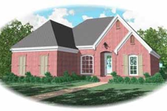 Exterior - Front Elevation for Traditional House Plan #81-357 - 4 bed, 3 bath