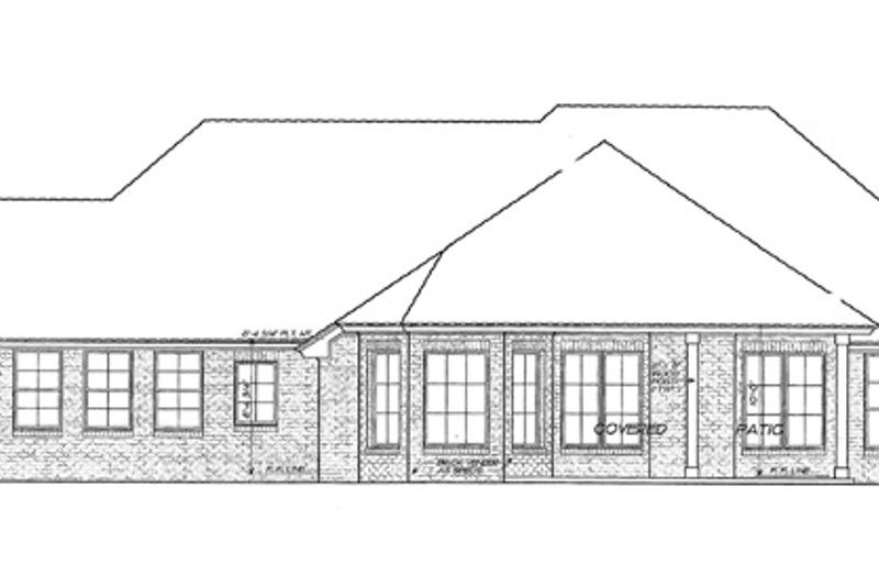 Dream House Plan - Exterior - Rear Elevation for European House Plan #310-1257 - 4 bed, 3 bath