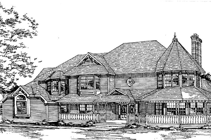 Dream House Plan - Exterior - Front Elevation 3 for Victorian House Plan #314-216 - 5 bed, 3.5 bath
