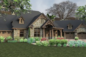 Exterior - Front Elevation 4 for Craftsman House Plan #120-246 - 3 bed, 2 bath