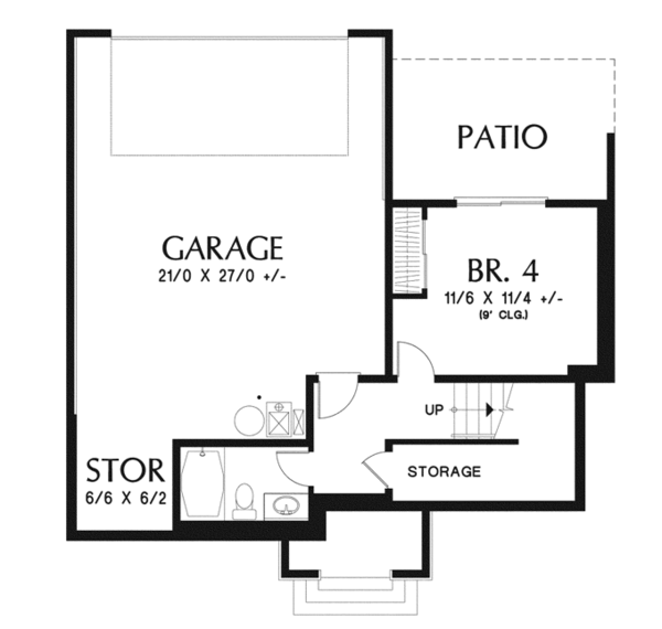 Dream House Plan - Traditional Floor Plan - Lower Floor Plan #48-910