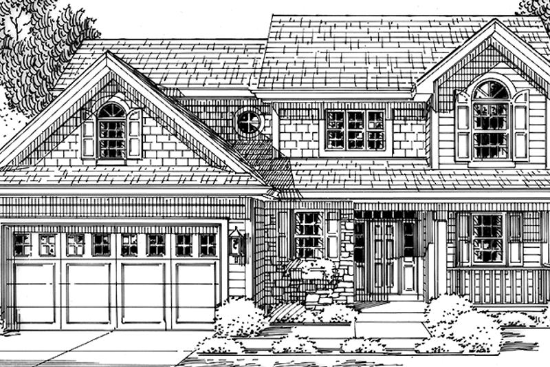 House Plan Design - Country Exterior - Front Elevation Plan #46-817
