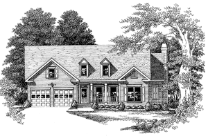Exterior - Front Elevation 3 for Country House Plan #927-248 - 3 bed, 2 bath