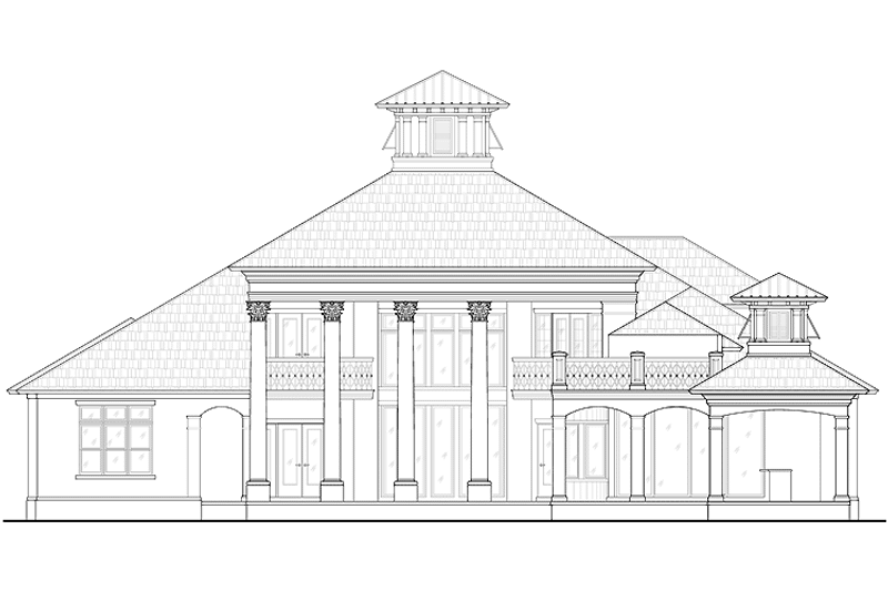 Home Plan - Exterior - Rear Elevation 1 for Southern House Plan #930-354 - 4 bed, 4.5 bath