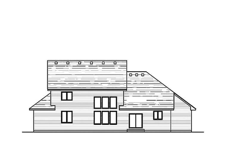 Home Plan - Exterior - Rear Elevation for Colonial House Plan #51-1021 - 4 bed, 2.5 bath