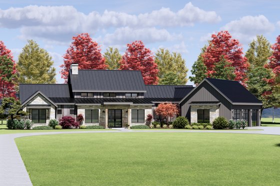 Exterior - Front Elevation 9 for Farmhouse House Plan #1096-40 - 4 bed, 4.5 bath