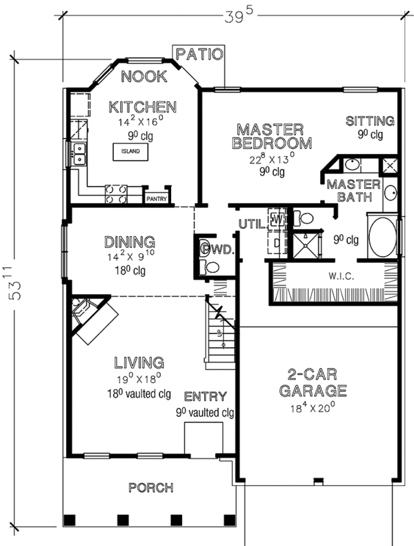 Home Plan - Country Floor Plan - Main Floor Plan #472-392
