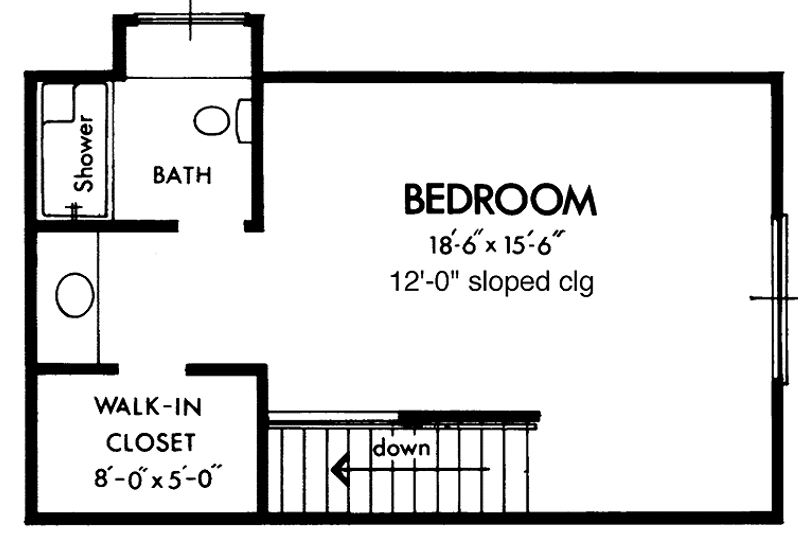 Dream House Plan - Floor Plan - Upper Floor for Prairie House Plan #320-1201 - 3 bed, 2 bath