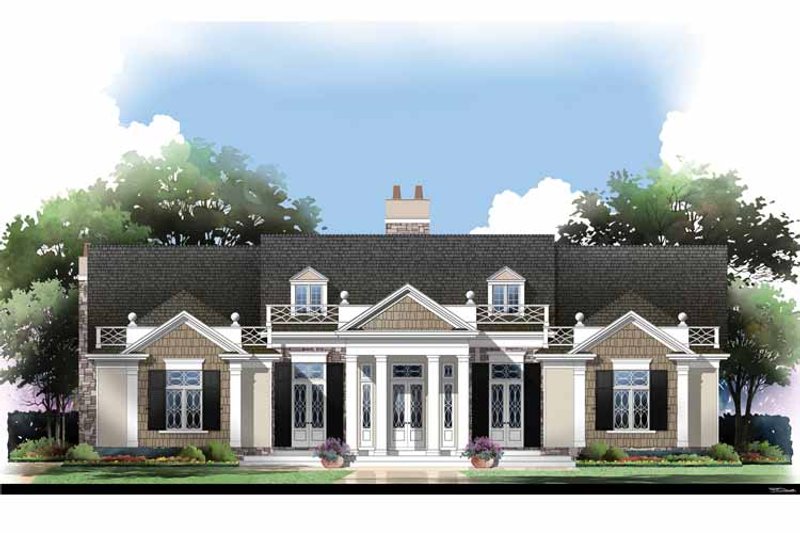 Architectural House Design - Exterior - Front Elevation 7 for Colonial House Plan #119-410 - 3 bed, 2.5 bath