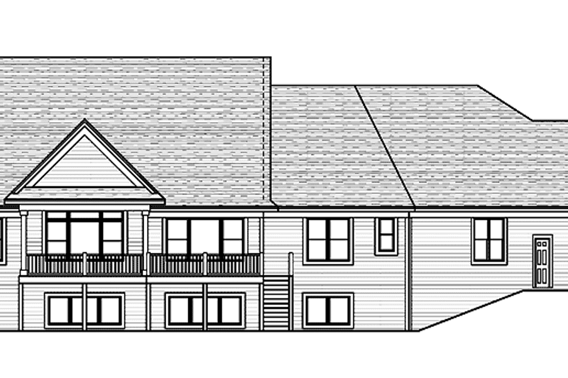 Home Plan - Exterior - Rear Elevation for Traditional House Plan #51-686 - 5 bed, 4.5 bath