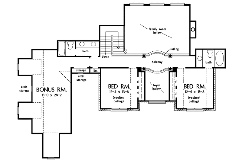 Home Plan - Floor Plan - Upper Floor for Classical House Plan #929-516 - 4 bed, 4.5 bath