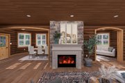 Log Style House Plan - 4 Beds 4 Baths 4010 Sq/Ft Plan #1060-306 