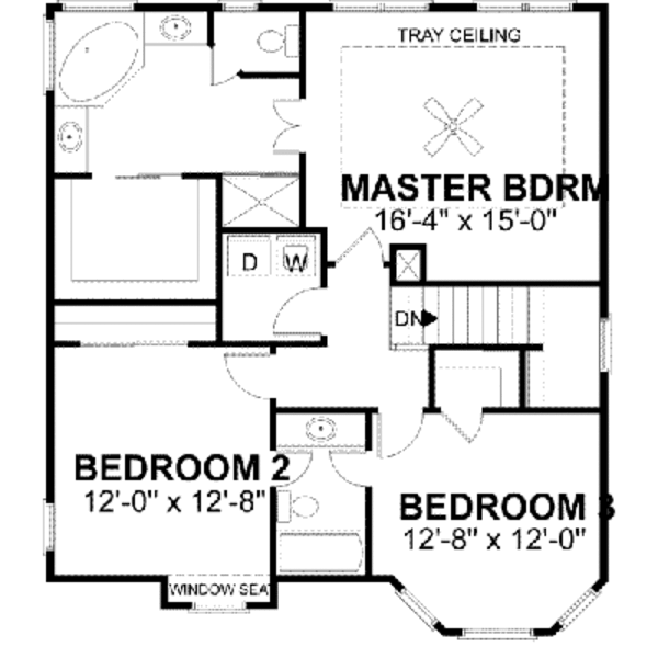 Victorian Floor Plan - Upper Floor Plan #56-150