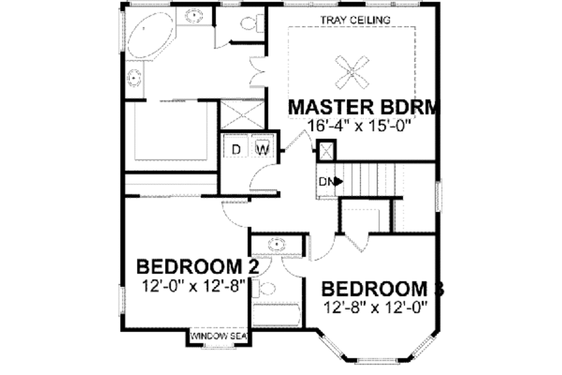 Architectural House Design - Victorian Floor Plan - Upper Floor Plan #56-150