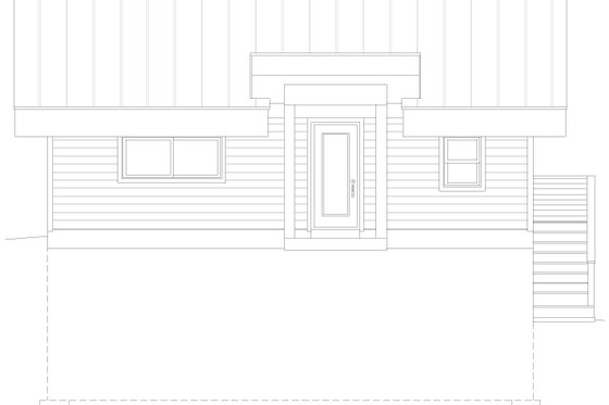 Exterior - Rear Elevation for Contemporary House Plan #932-798 - 1 bed, 2 bath