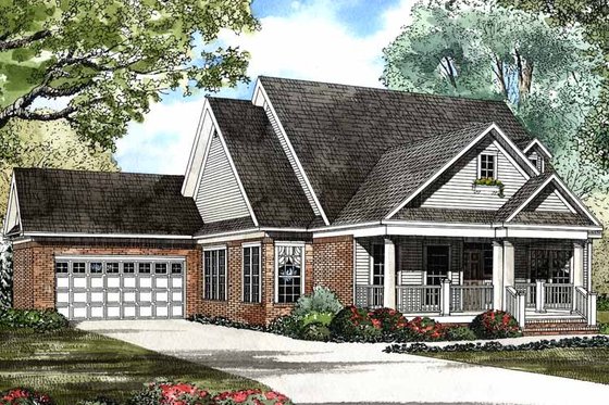 Exterior - Front Elevation 3 for Country House Plan #17-2943 - 3 bed, 2 bath