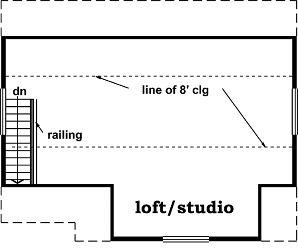 Bungalow Floor Plan - Upper Floor Plan #47-1091
