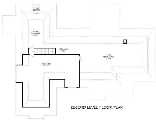 Country Floor Plan - Upper Floor Plan #932-64
