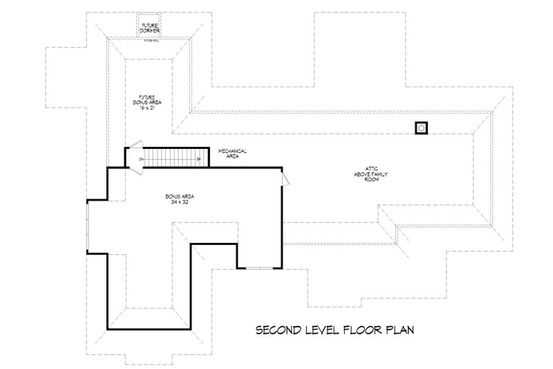 House Blueprint - Floor Plan - Upper Floor for Country House Plan #932-64 - 3 bed, 2.5 bath