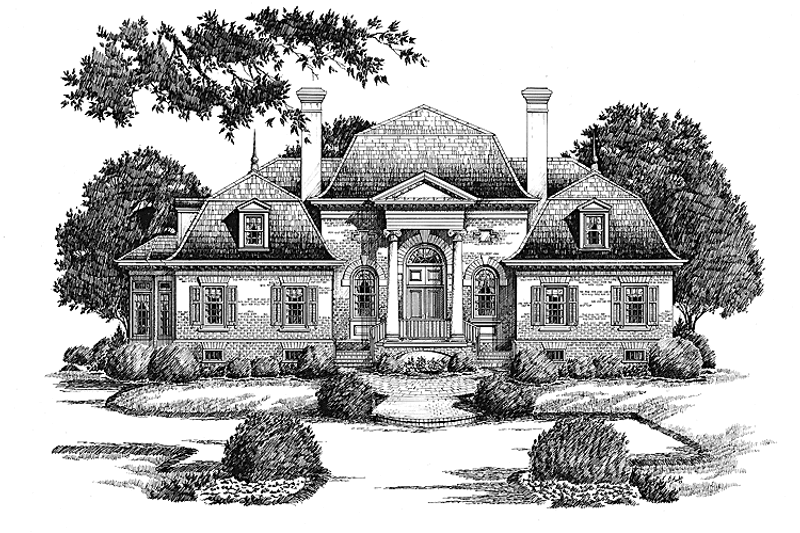 Dream House Plan - European Exterior - Front Elevation Plan #429-137